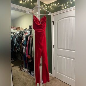 Fashion Nova Vibrant Red Crisscross Dress